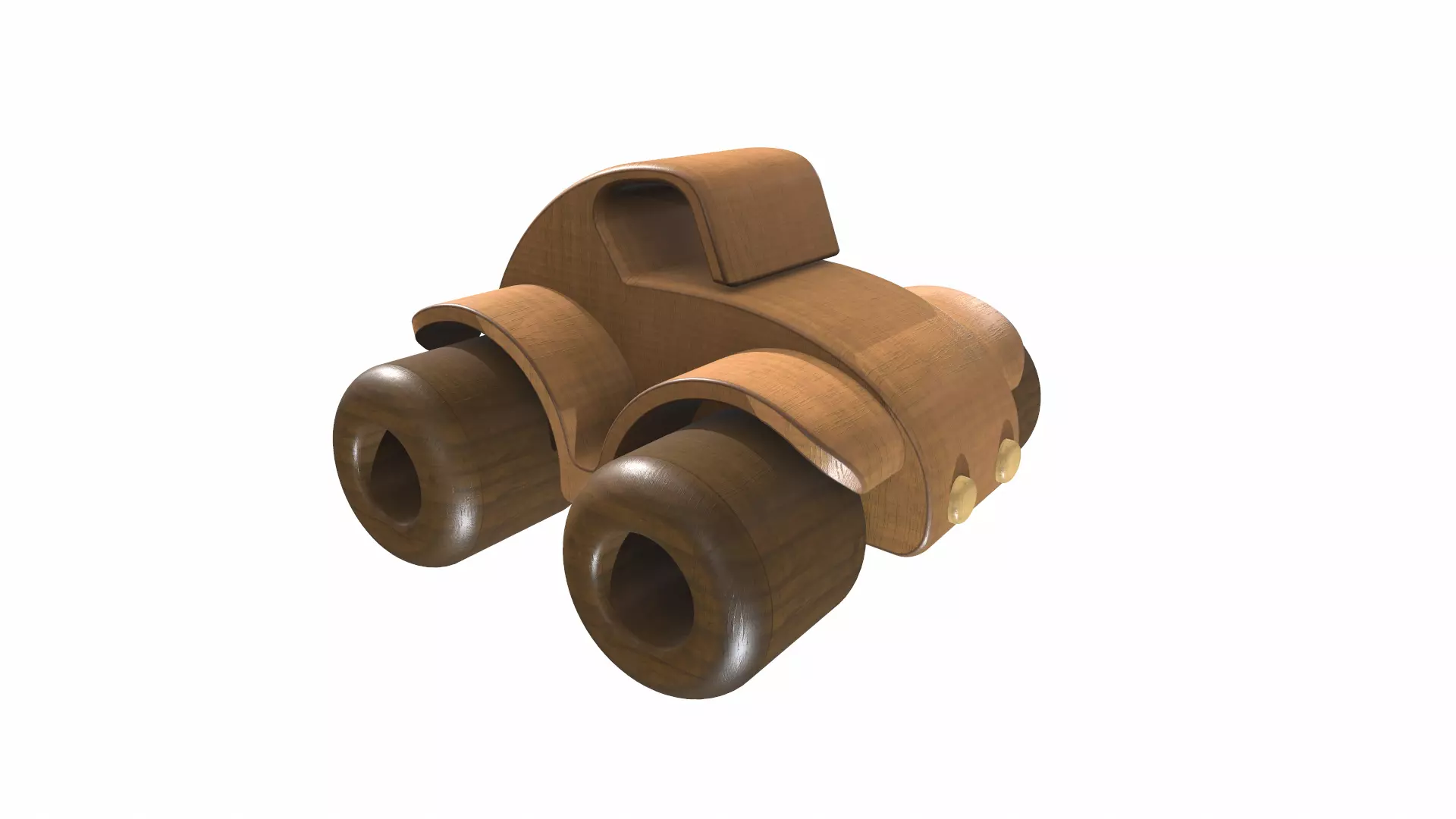 Wooden car toy 1 Free 3D model