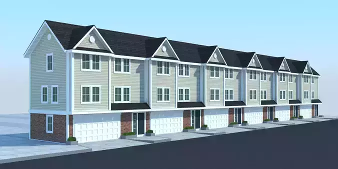 Apartment townhouses with garages