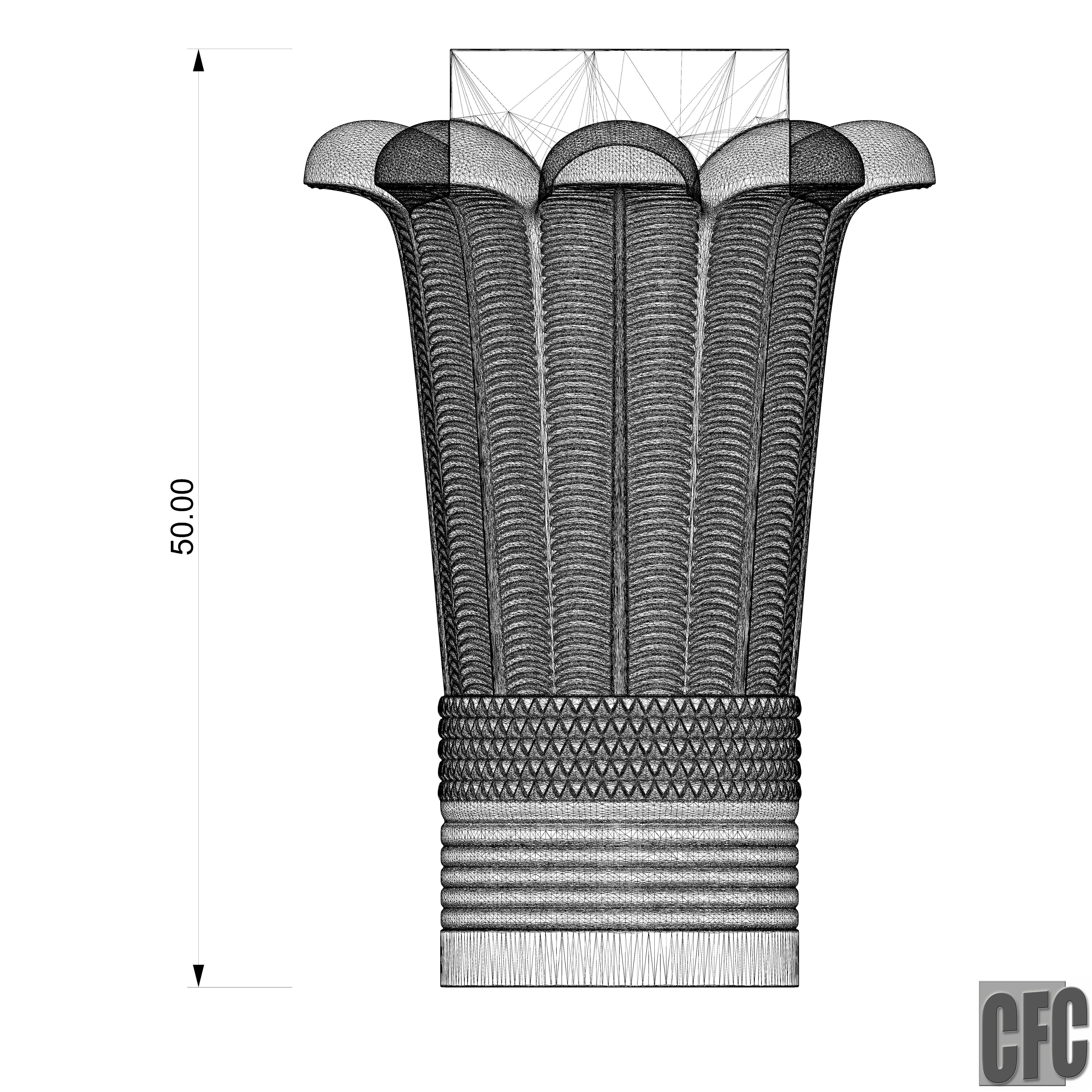 Egyptian Palm Leaf Capital  collection - 2 variants _18