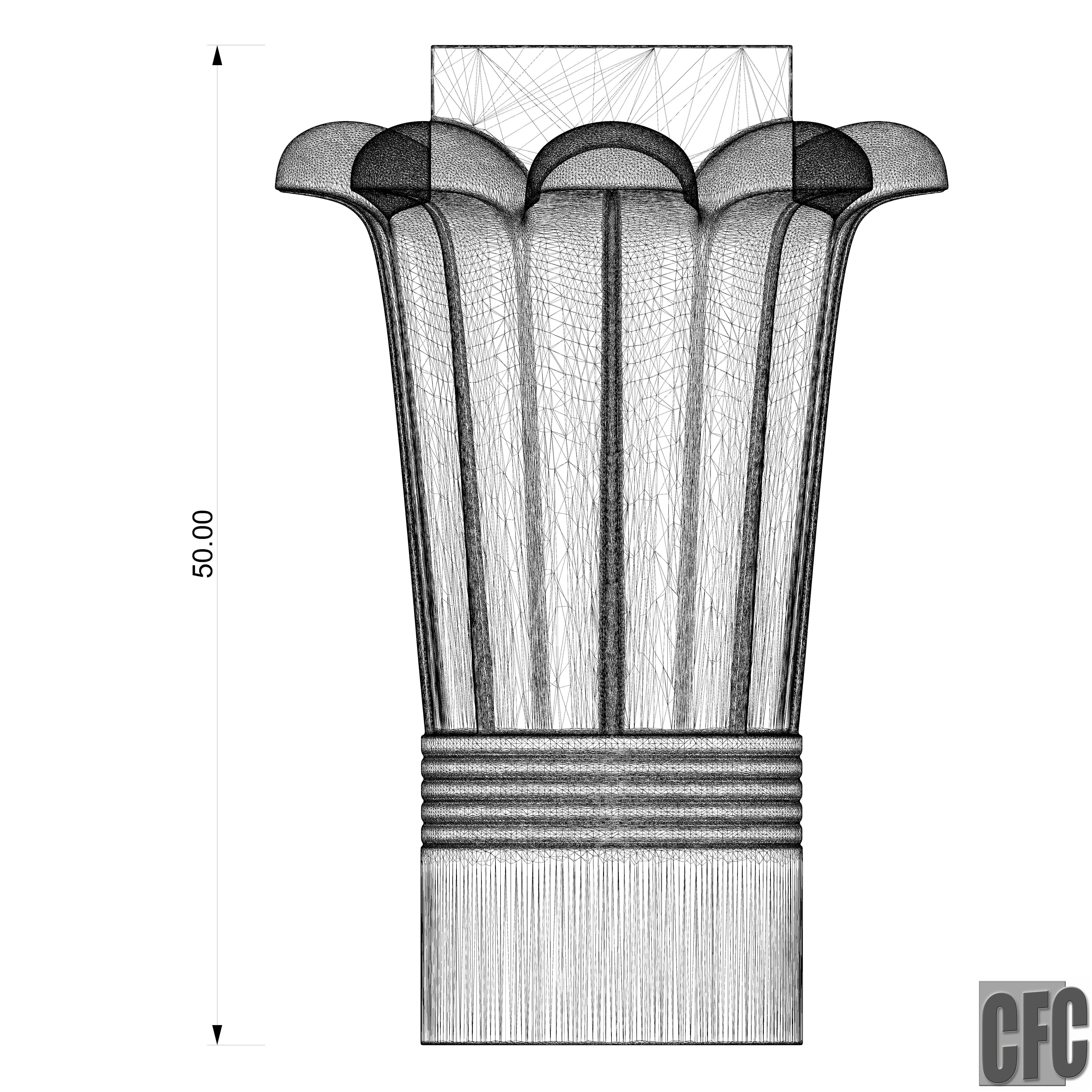 Egyptian Palm Leaf Capital  collection - 2 variants _21