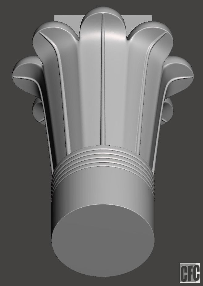 Egyptian Palm Leaf Capital  collection - 2 variants _13