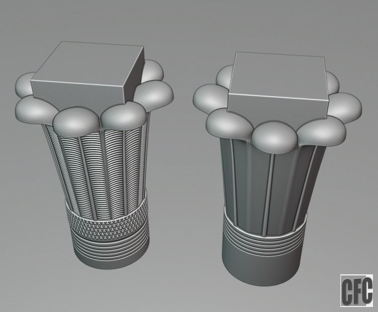 Egyptian Palm Leaf Capital  collection - 2 variants _2