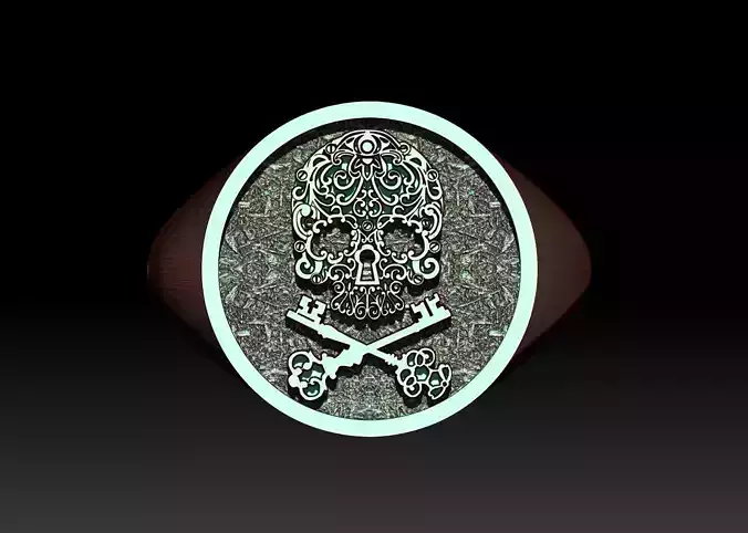 Mystic skull signet ring 