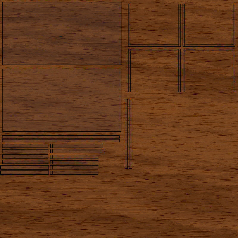 Table with wooden top and metal legs Free 3D model_15