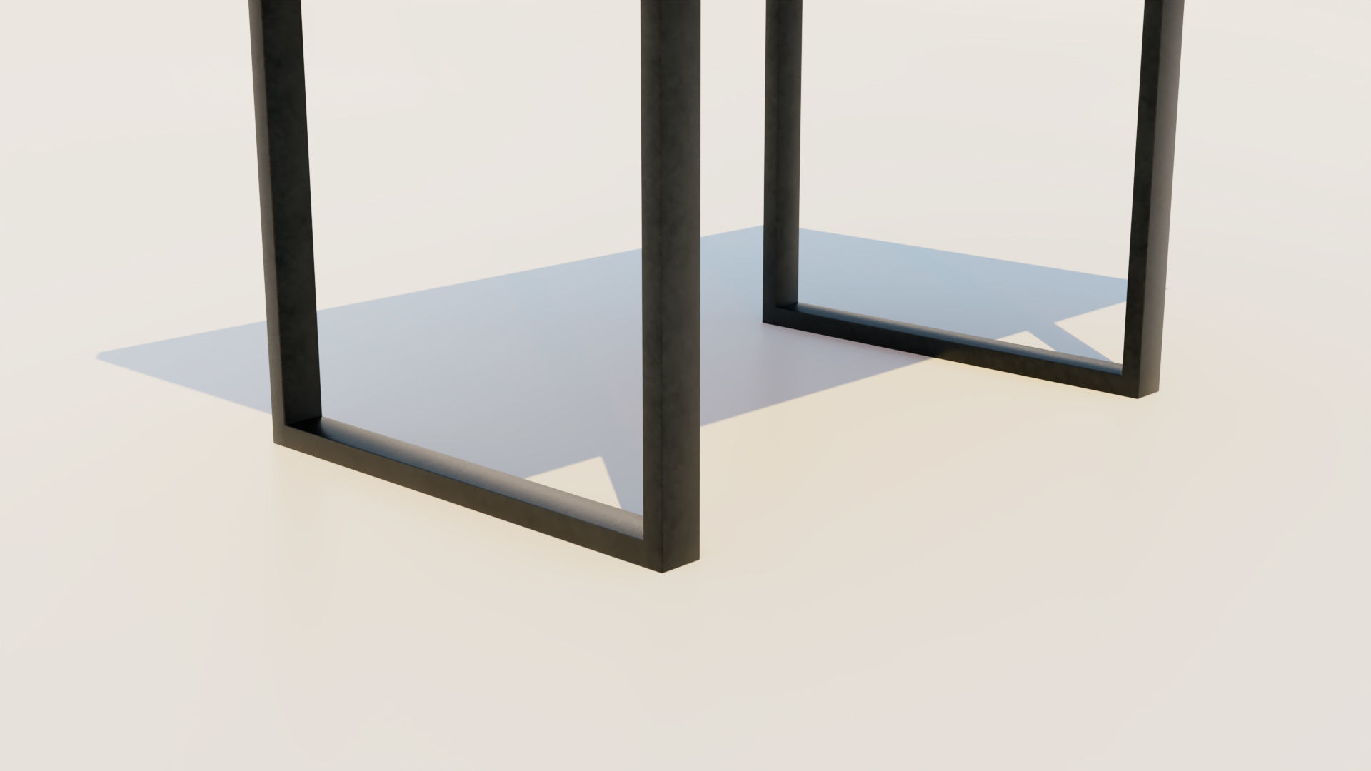 Table with wooden top and metal legs Free 3D model_9