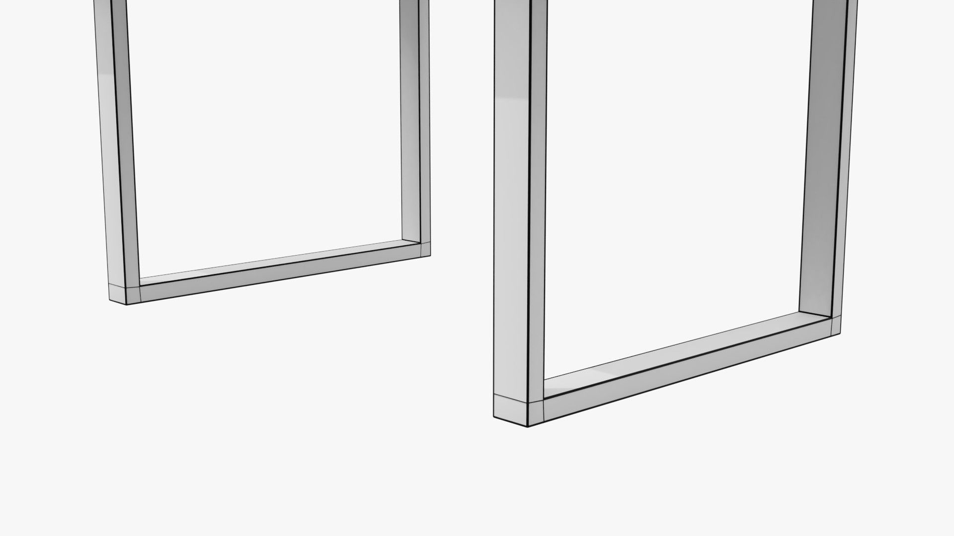 Table with wooden top and metal legs Free 3D model_14