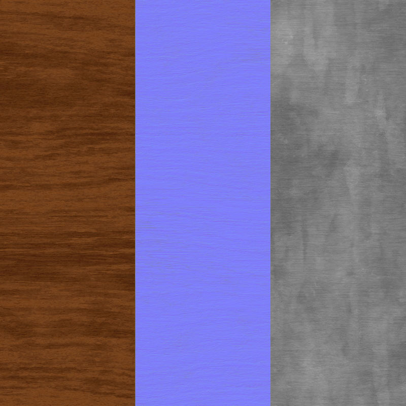 Table with wooden top and metal legs Free 3D model_16