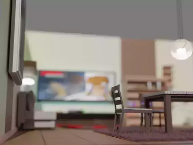 Low Poly ManCave LivingRoom