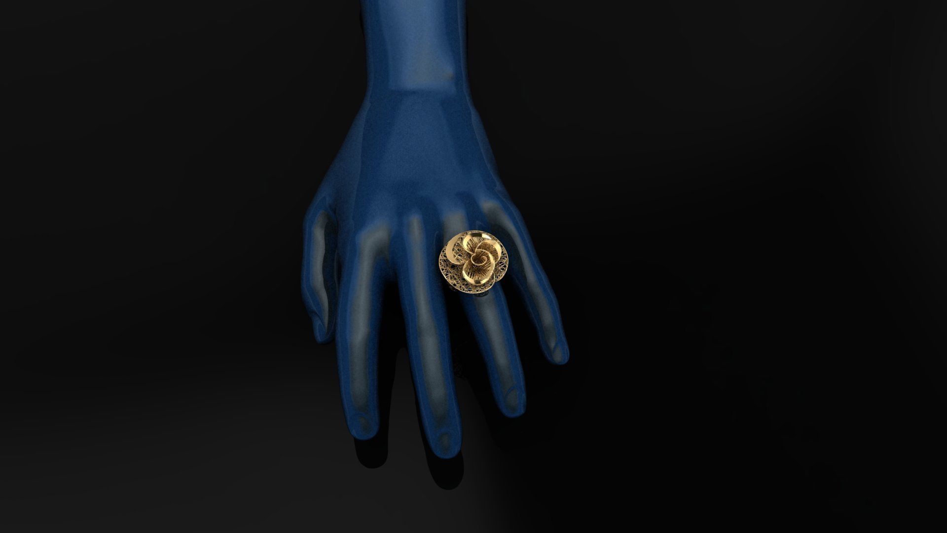 AR-TRK-Z040 gold spiral 3D print model_1