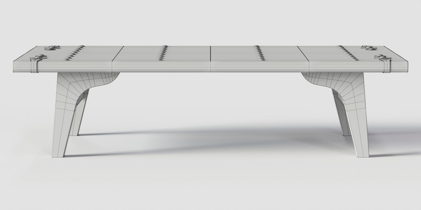 Coffe table Low-poly 3D model_5