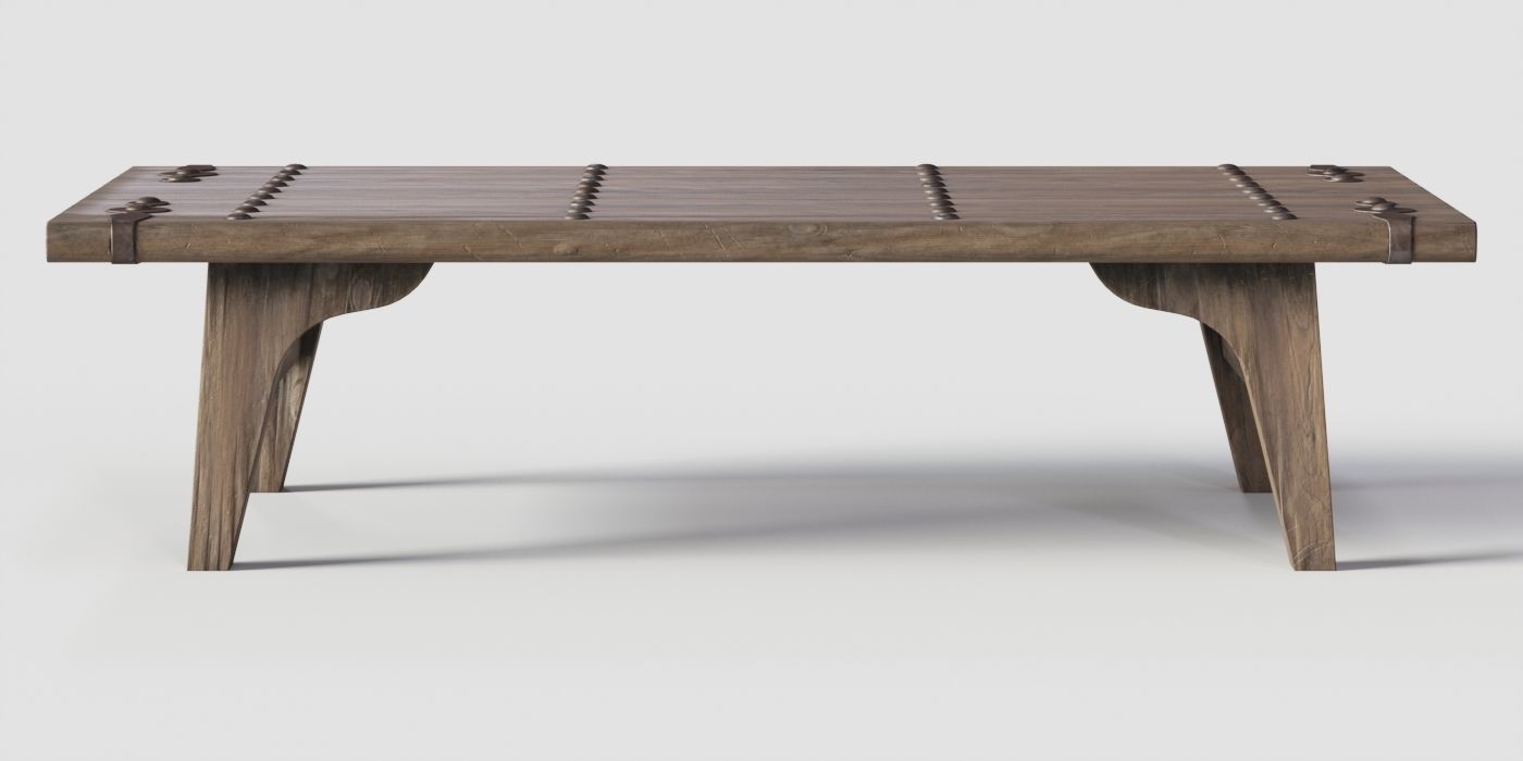 Coffe table Low-poly 3D model_2