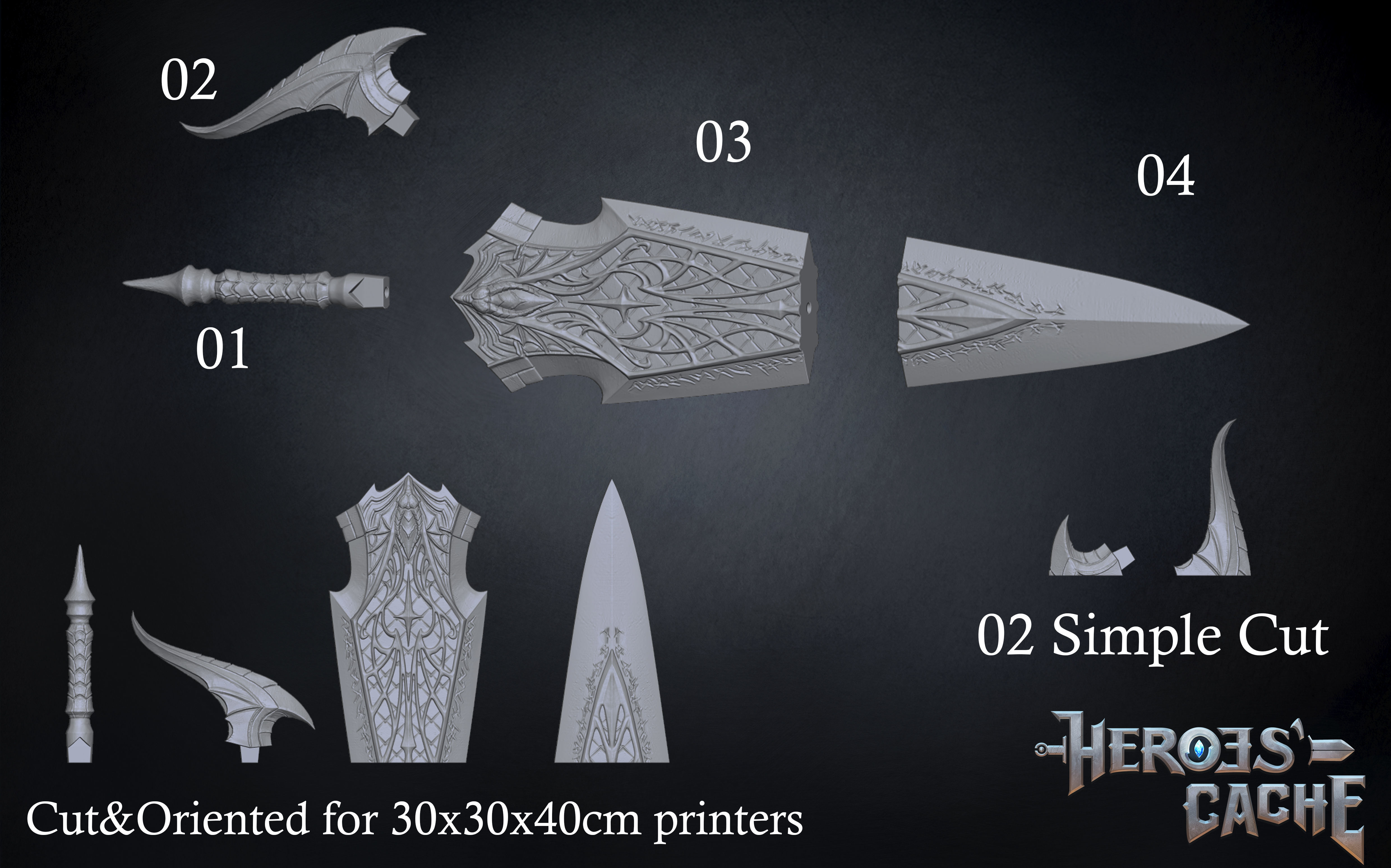 Monster Hunter World - Royal Nova Sword 3D print model_2