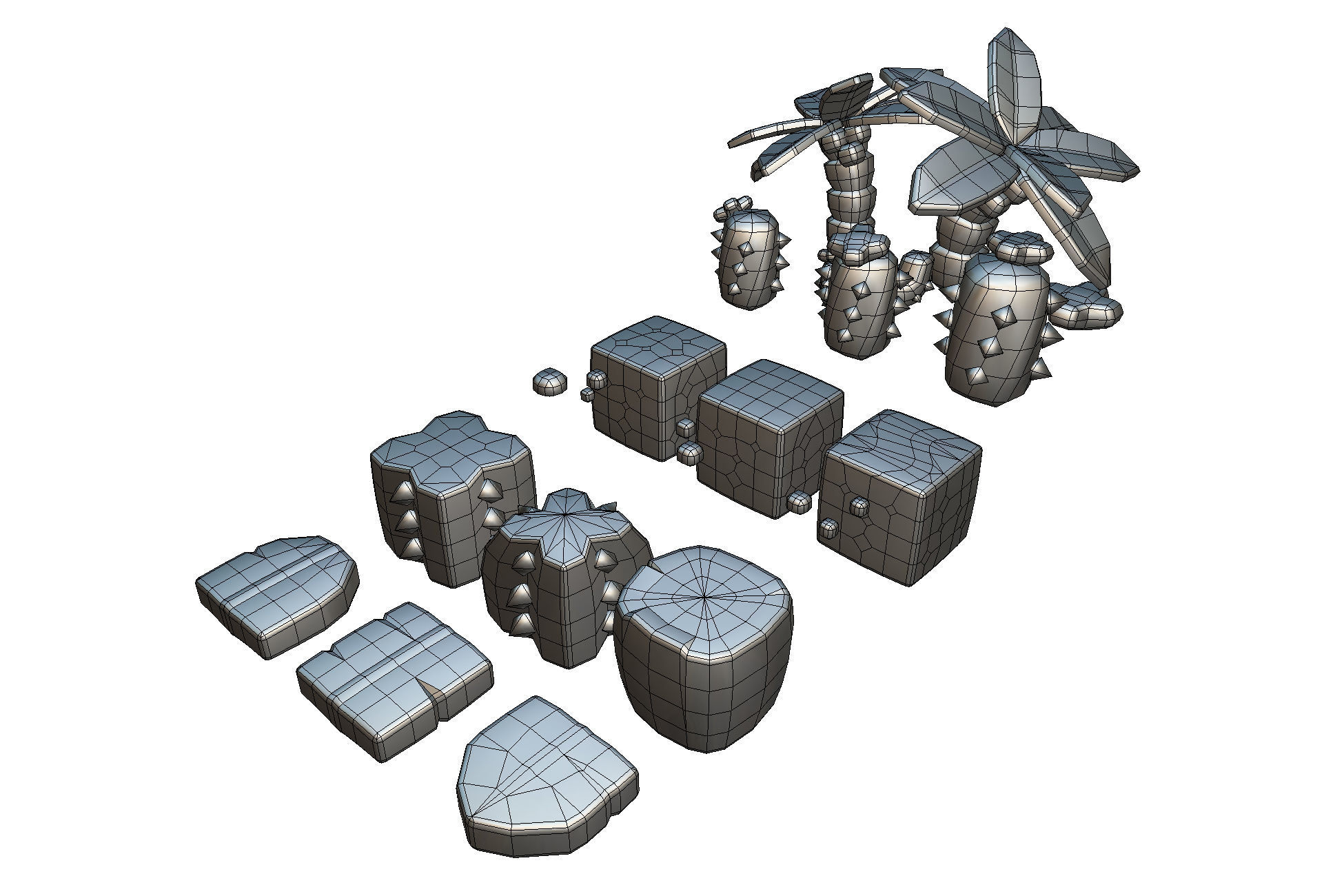 Cube World Sand Block - Proto Series Low-poly 3D model_1