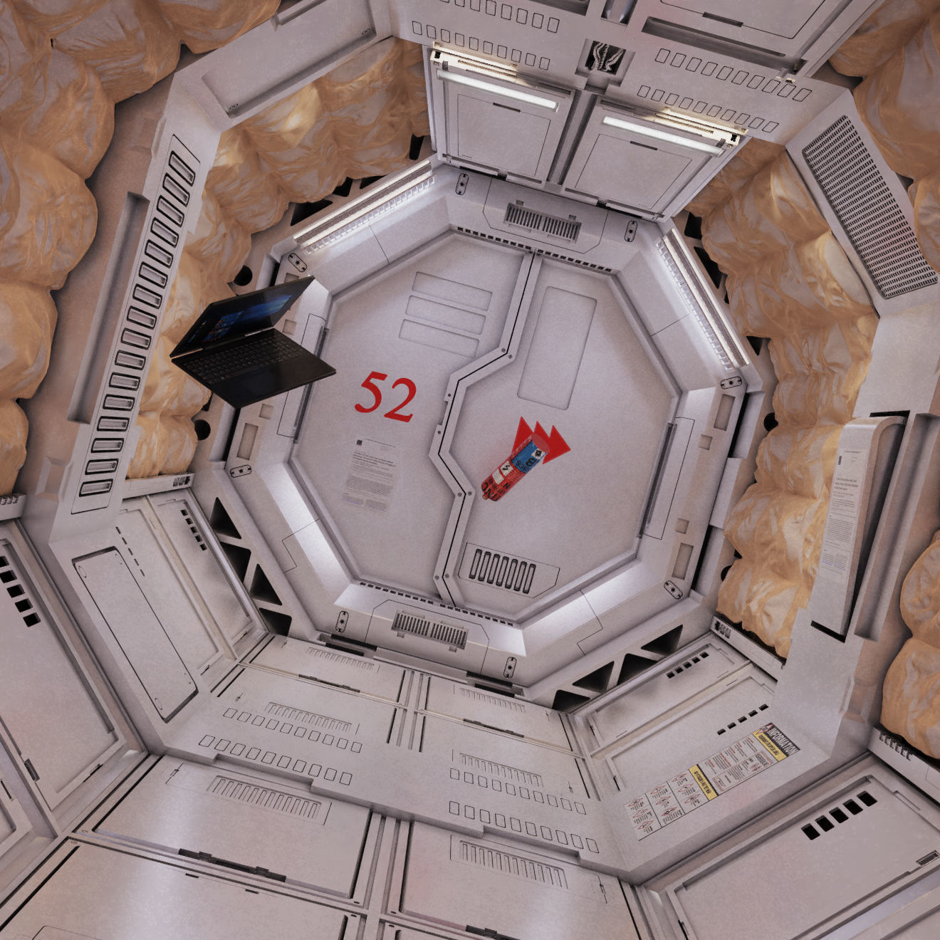 scifi corridor2 3D model_1