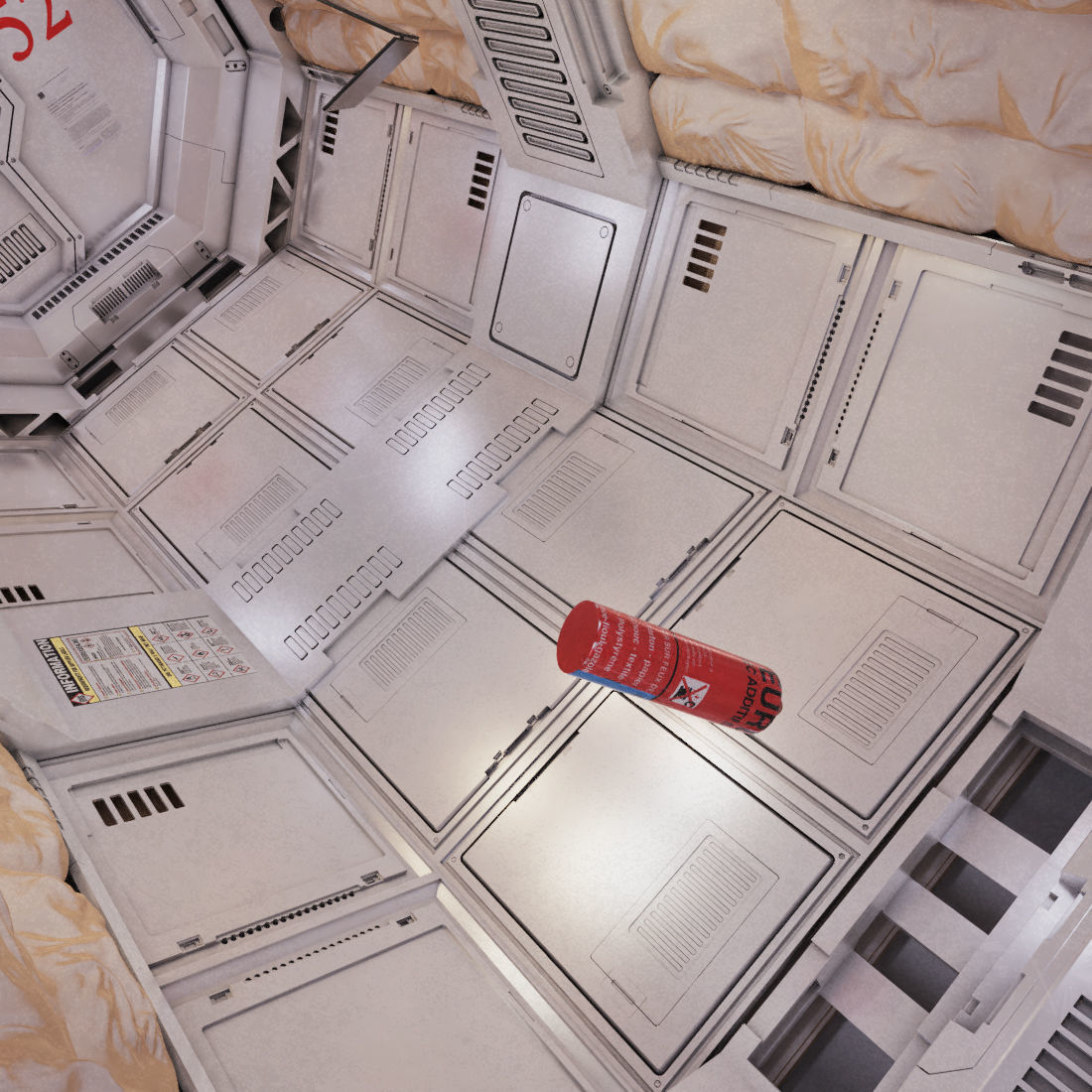 scifi corridor2 3D model_4