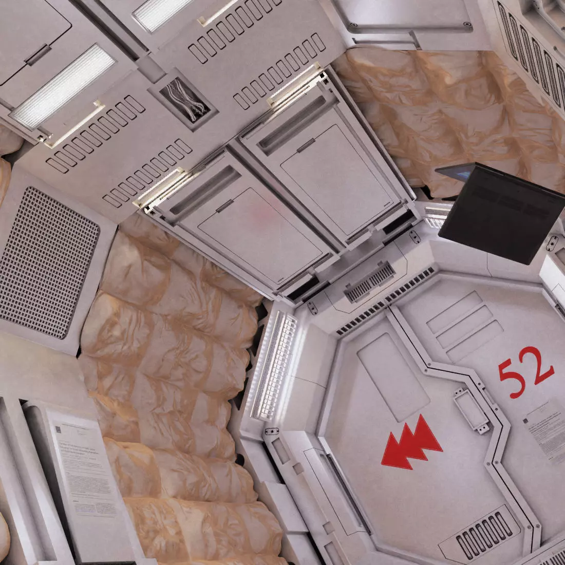 scifi corridor2 3D model_0