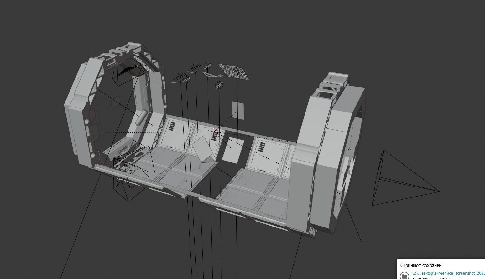 scifi corridor2 3D model_10