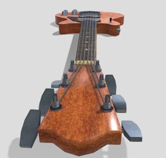 Guitar LG style 3D model_4