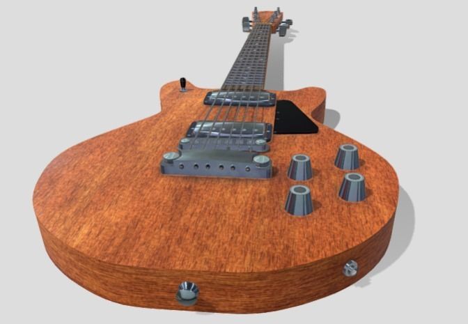 Guitar LG style 3D model_1