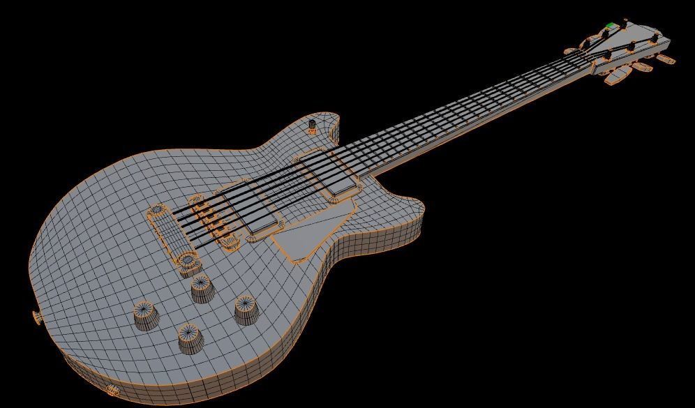 Guitar LG style 3D model_7