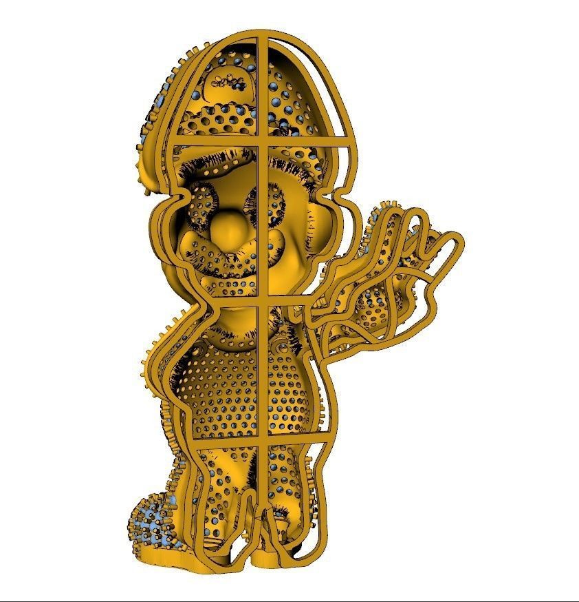 Mario  Pendant 3D Model  3D print model_11