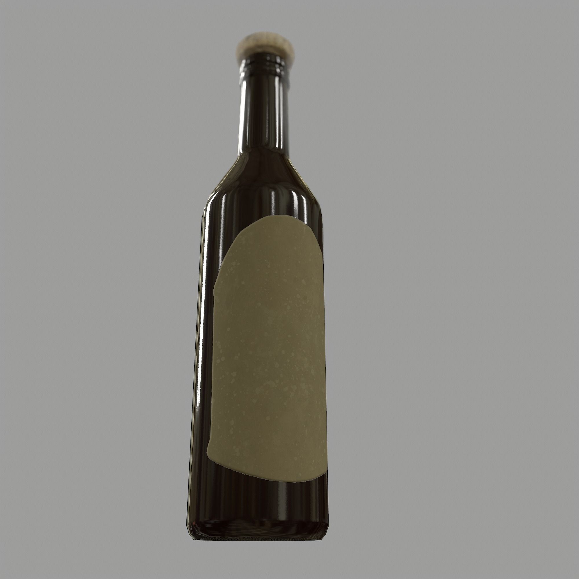 Wine Bottle - Game Ready Low-poly 3D model_4