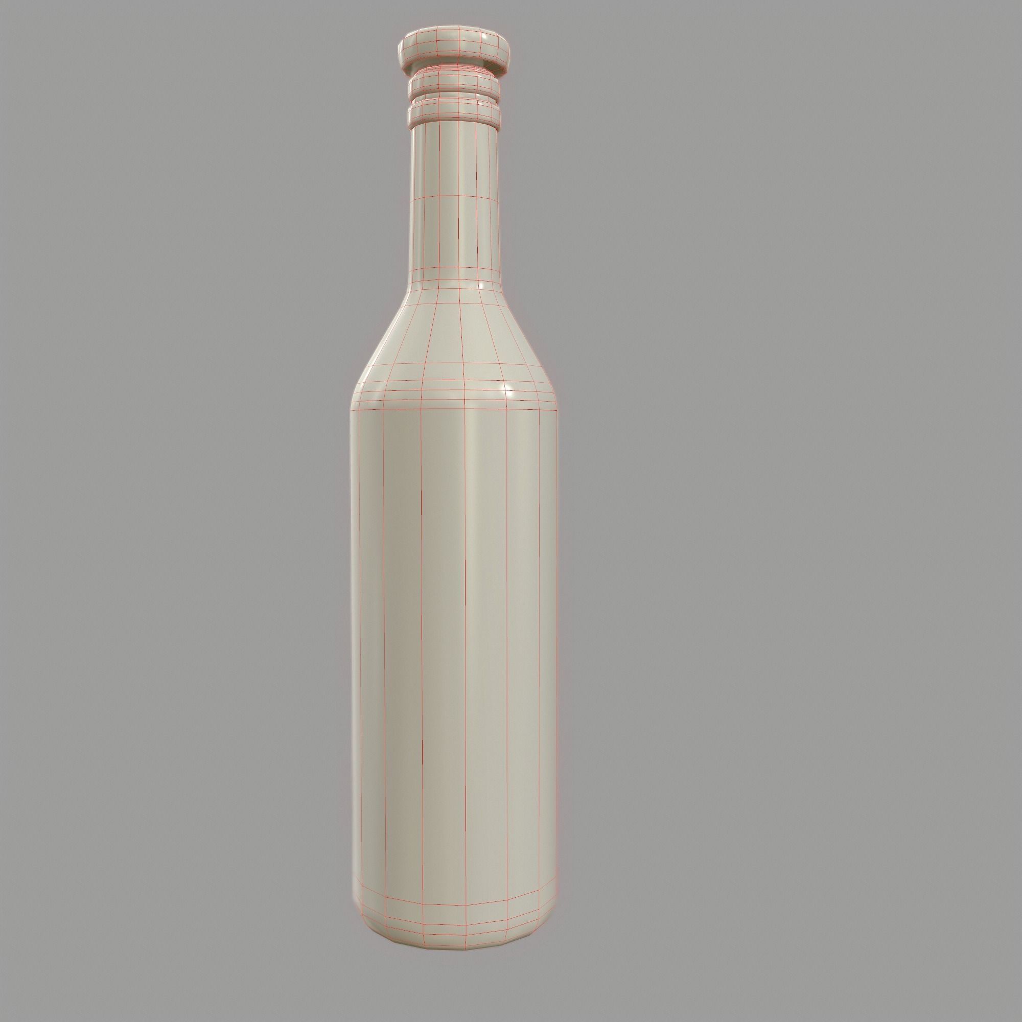 Wine Bottle - Game Ready Low-poly 3D model_3