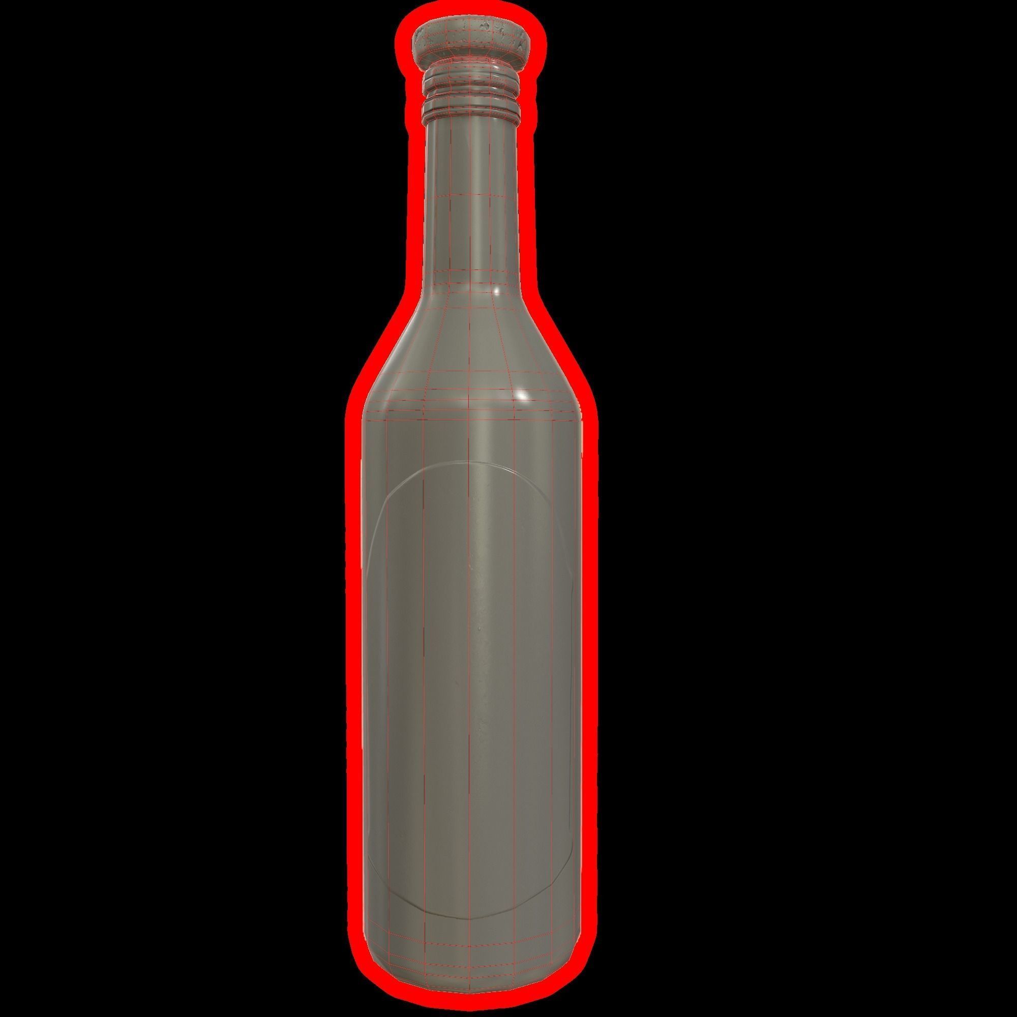 Wine Bottle - Game Ready Low-poly 3D model_2