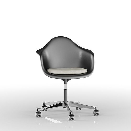 Black PC Office Eames Chair 3D model