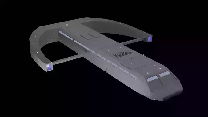 Spaceship futuristic train