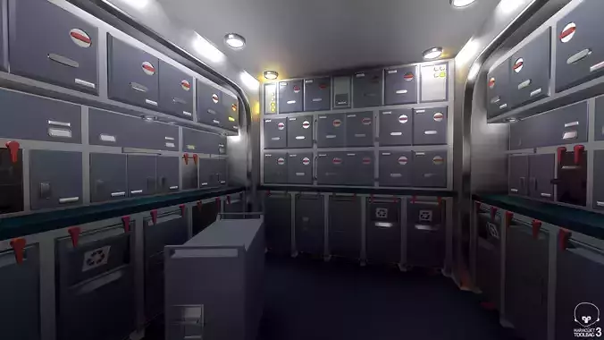 Kitchen by airplane 3D model