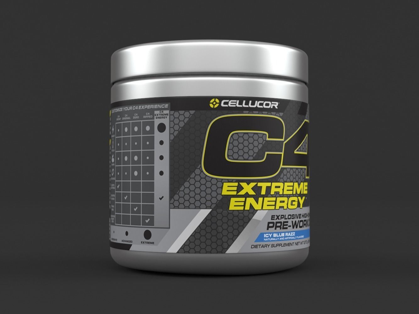 Cellucor C4 Extreme Energy Pre Workout Powder 3D model_7
