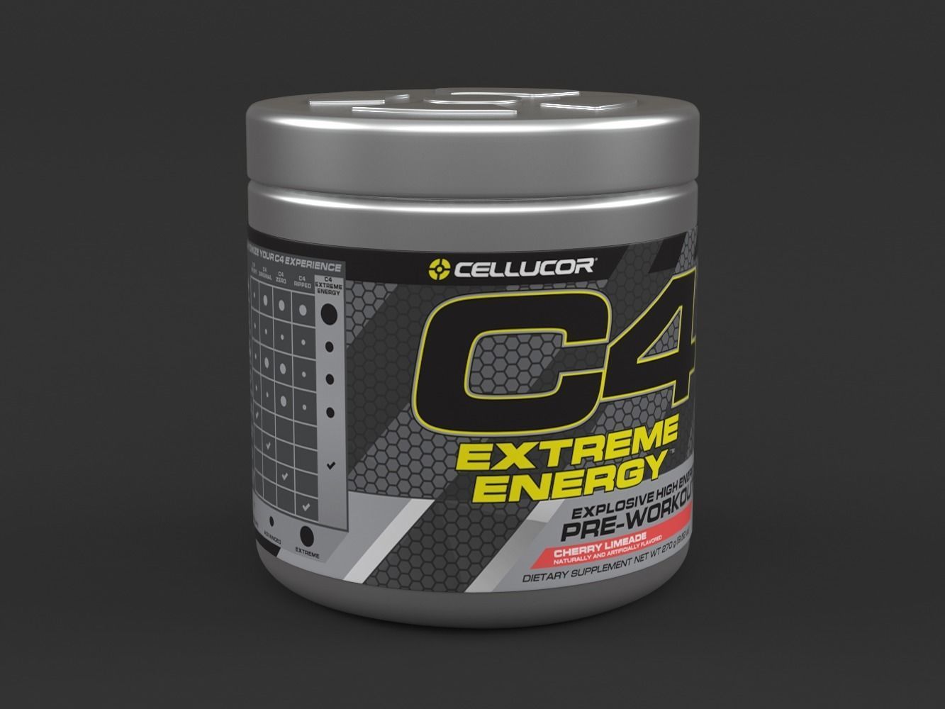 Cellucor C4 Extreme Energy Pre Workout Powder 3D model_3