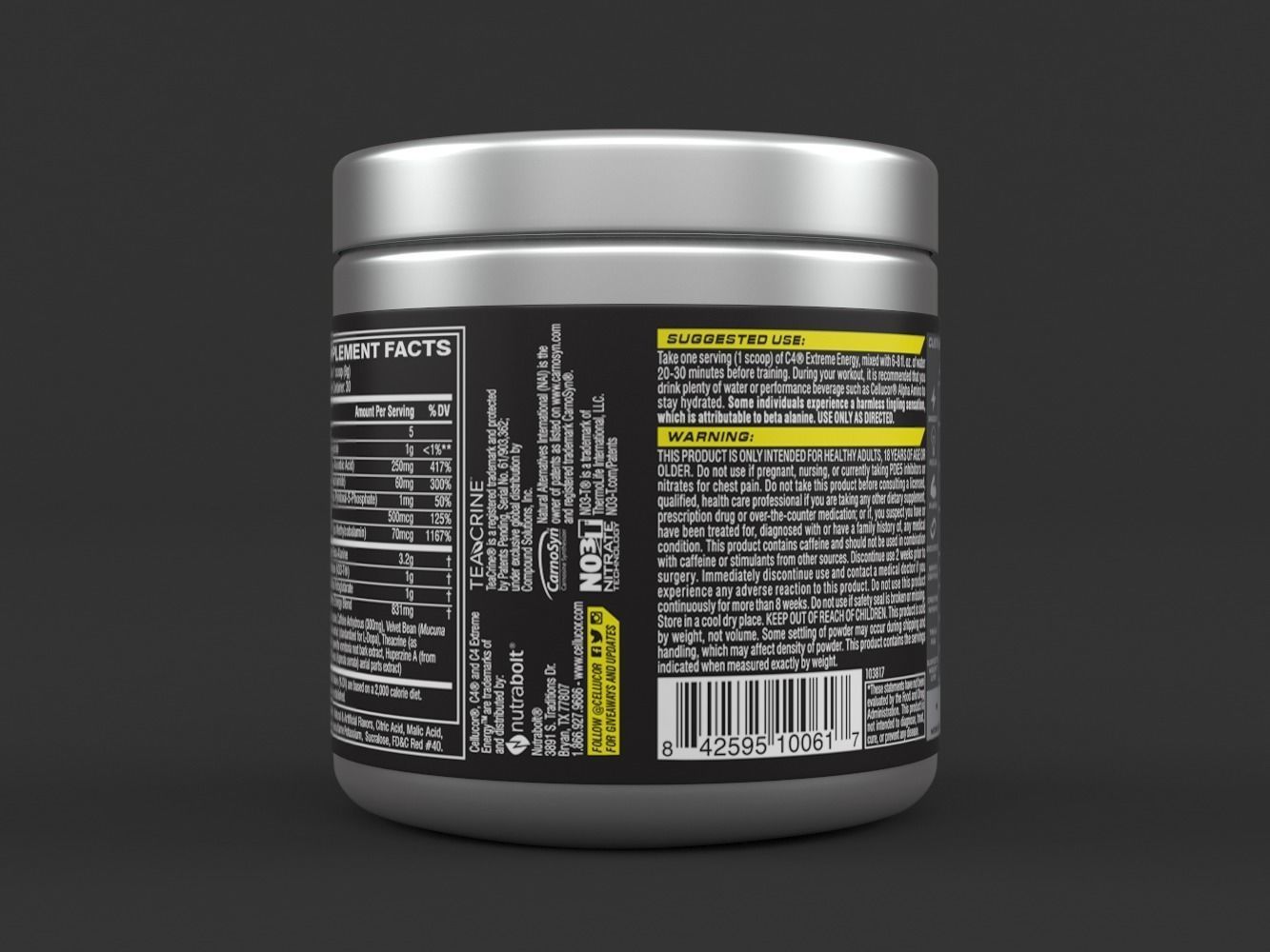 Cellucor C4 Extreme Energy Pre Workout Powder 3D model_2