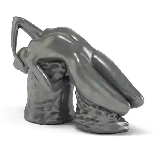 the statue sculpture of woman lying