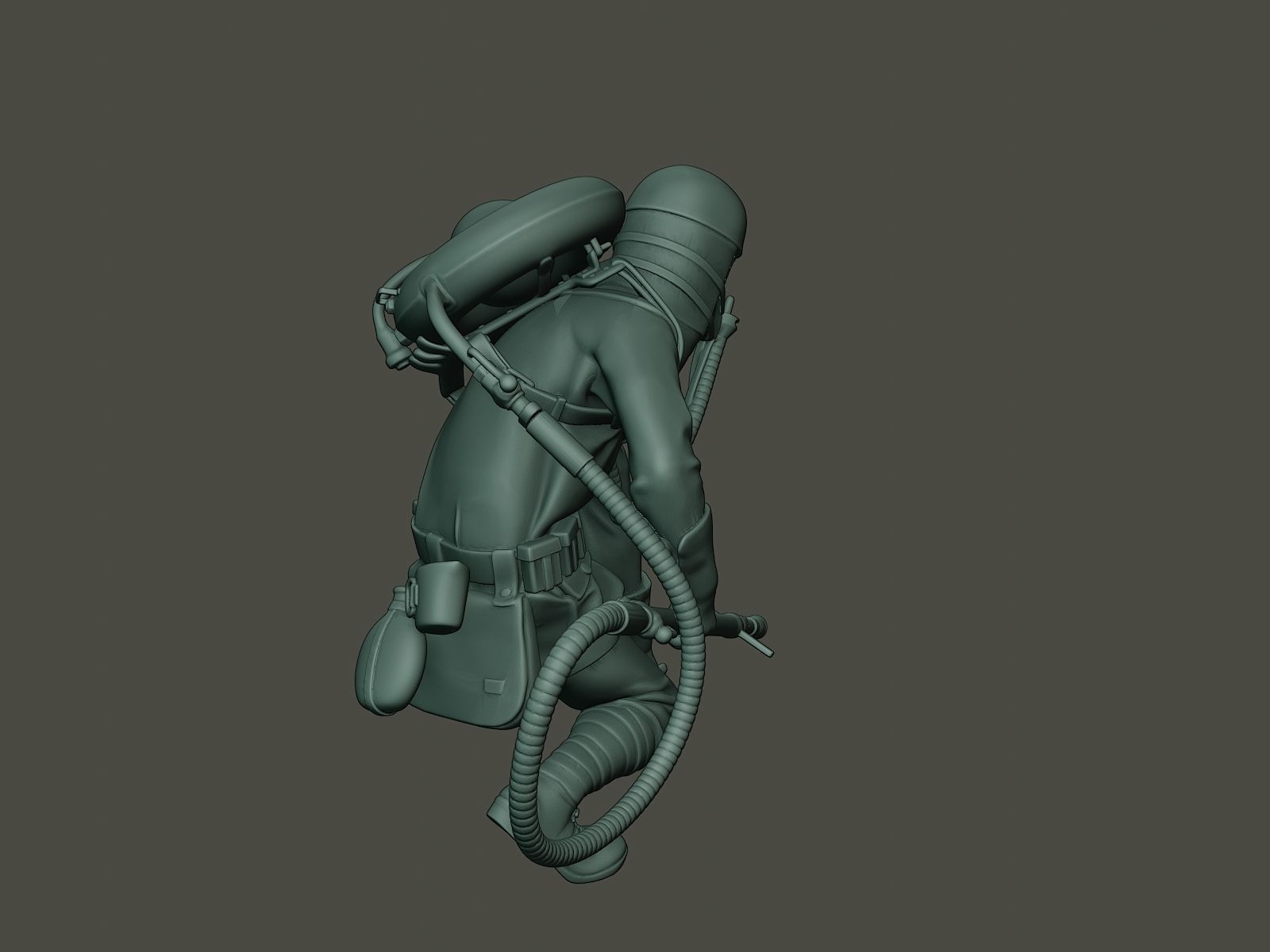 German soldier ww1 down G5 3D print model_23