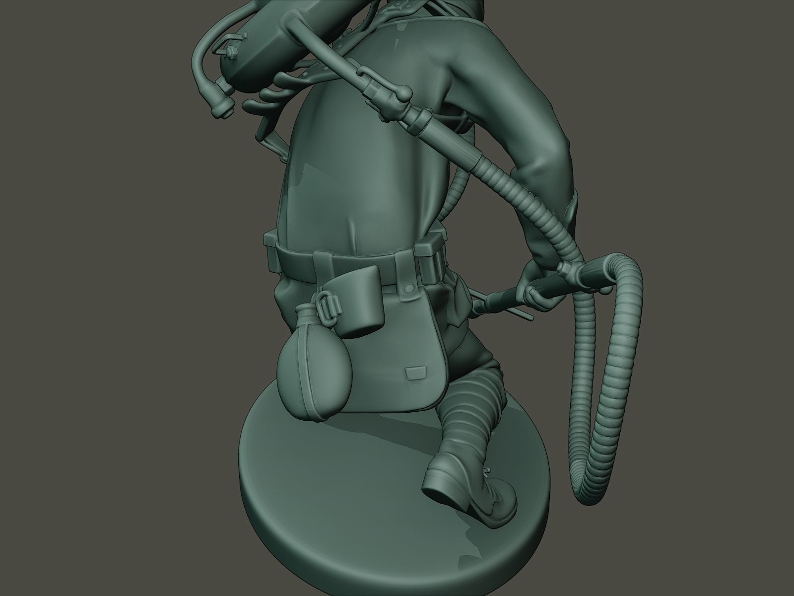 German soldier ww1 down G5 3D print model_20