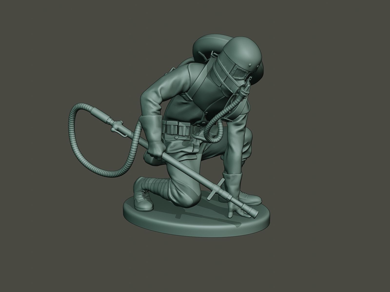 German soldier ww1 down G5 3D print model_8