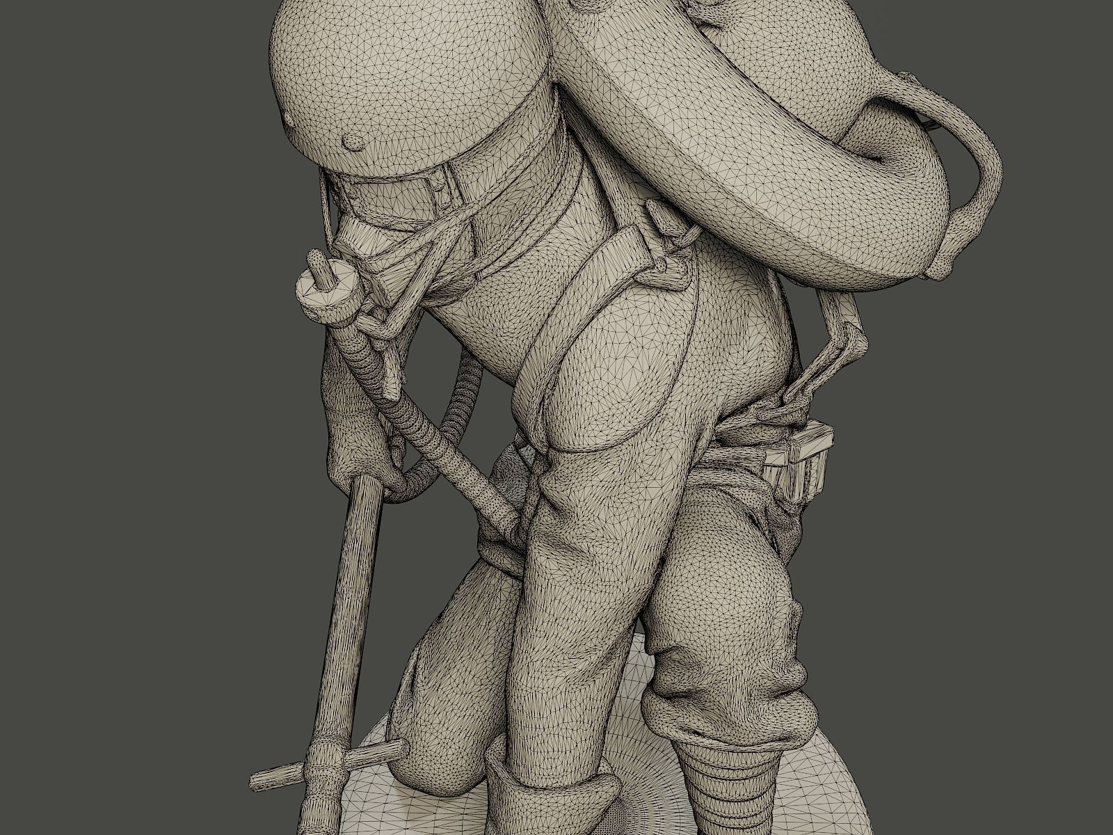 German soldier ww1 down G5 3D print model_11