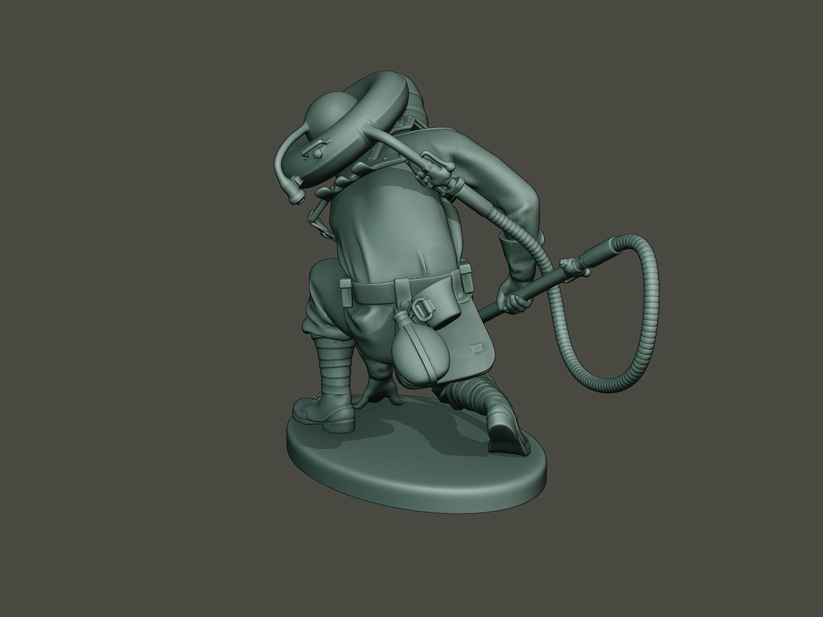 German soldier ww1 down G5 3D print model_4