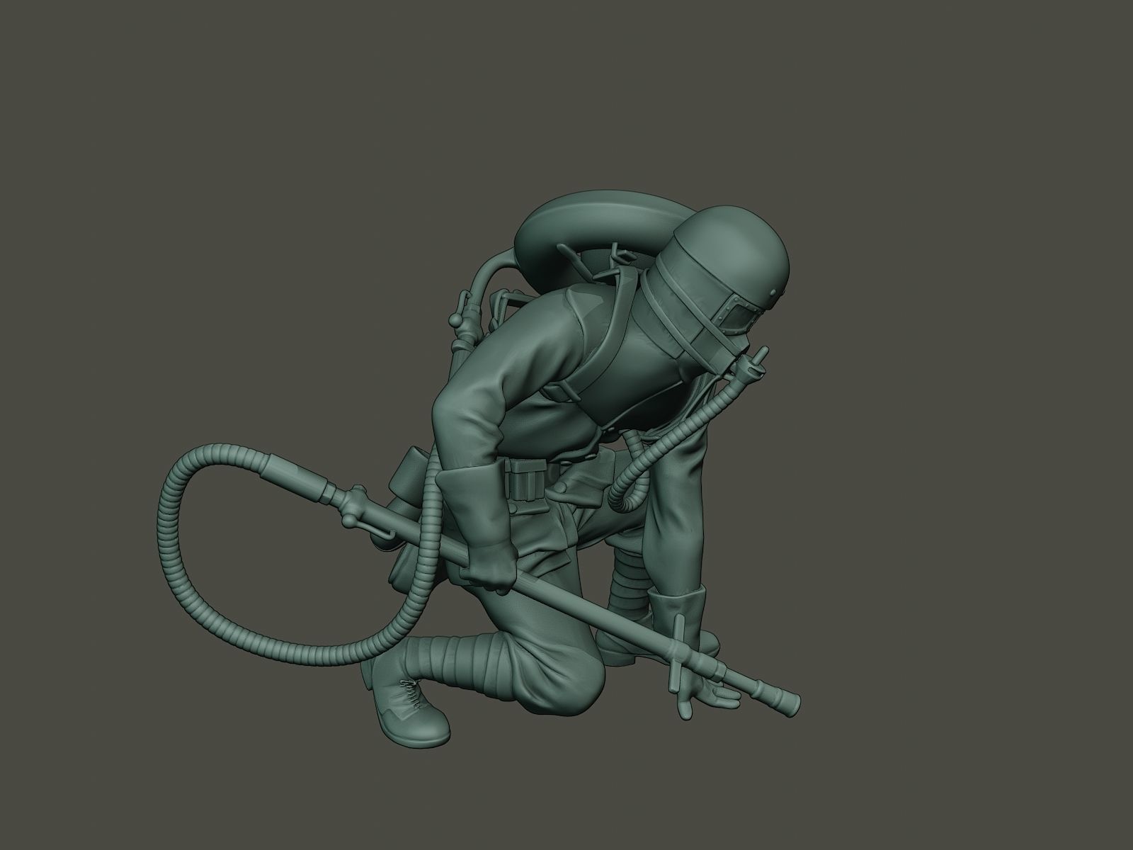 German soldier ww1 down G5 3D print model_29