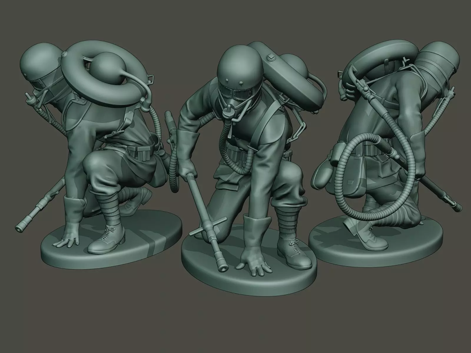 German soldier ww1 down G5 3D print model_0