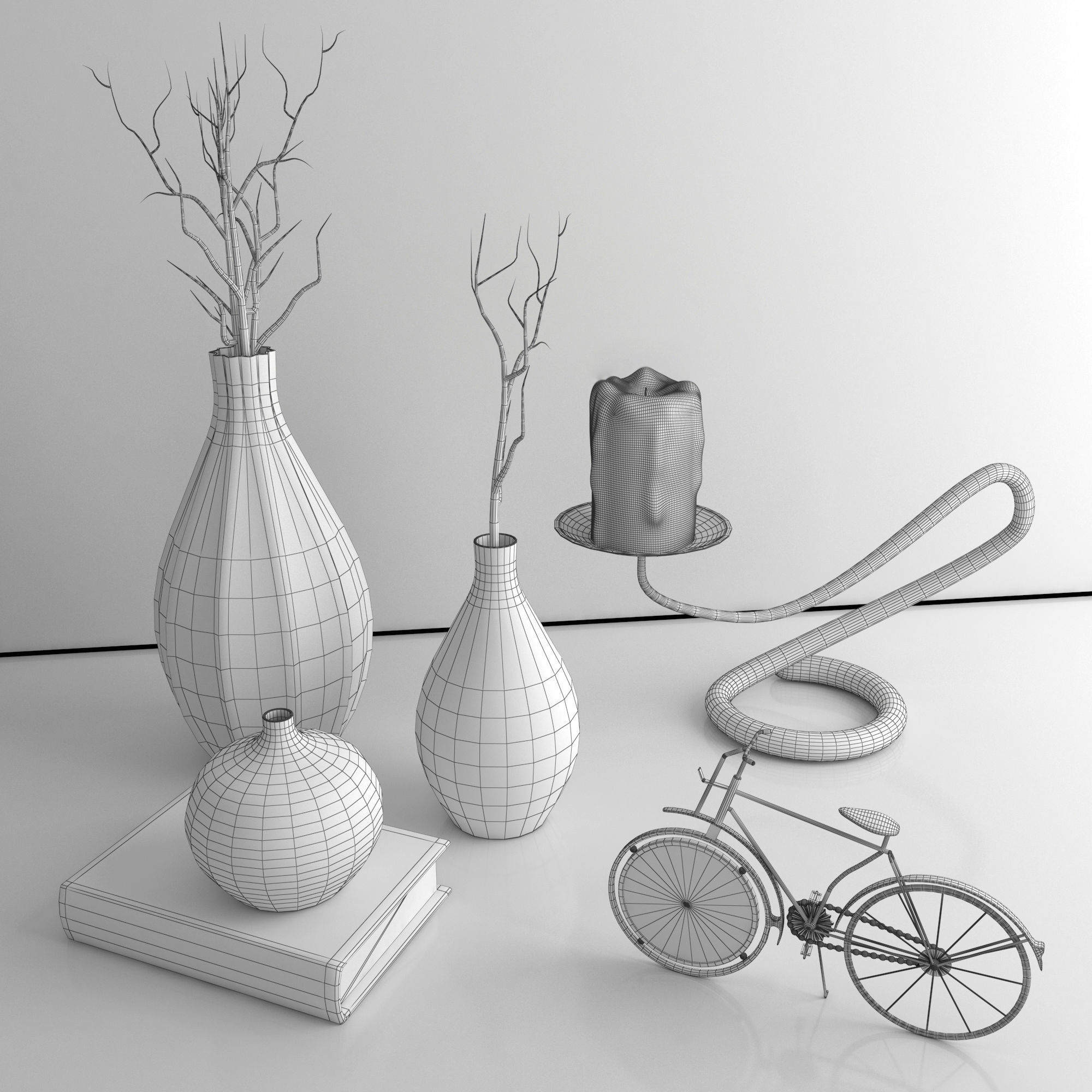 Decorative set Free 3D model_4
