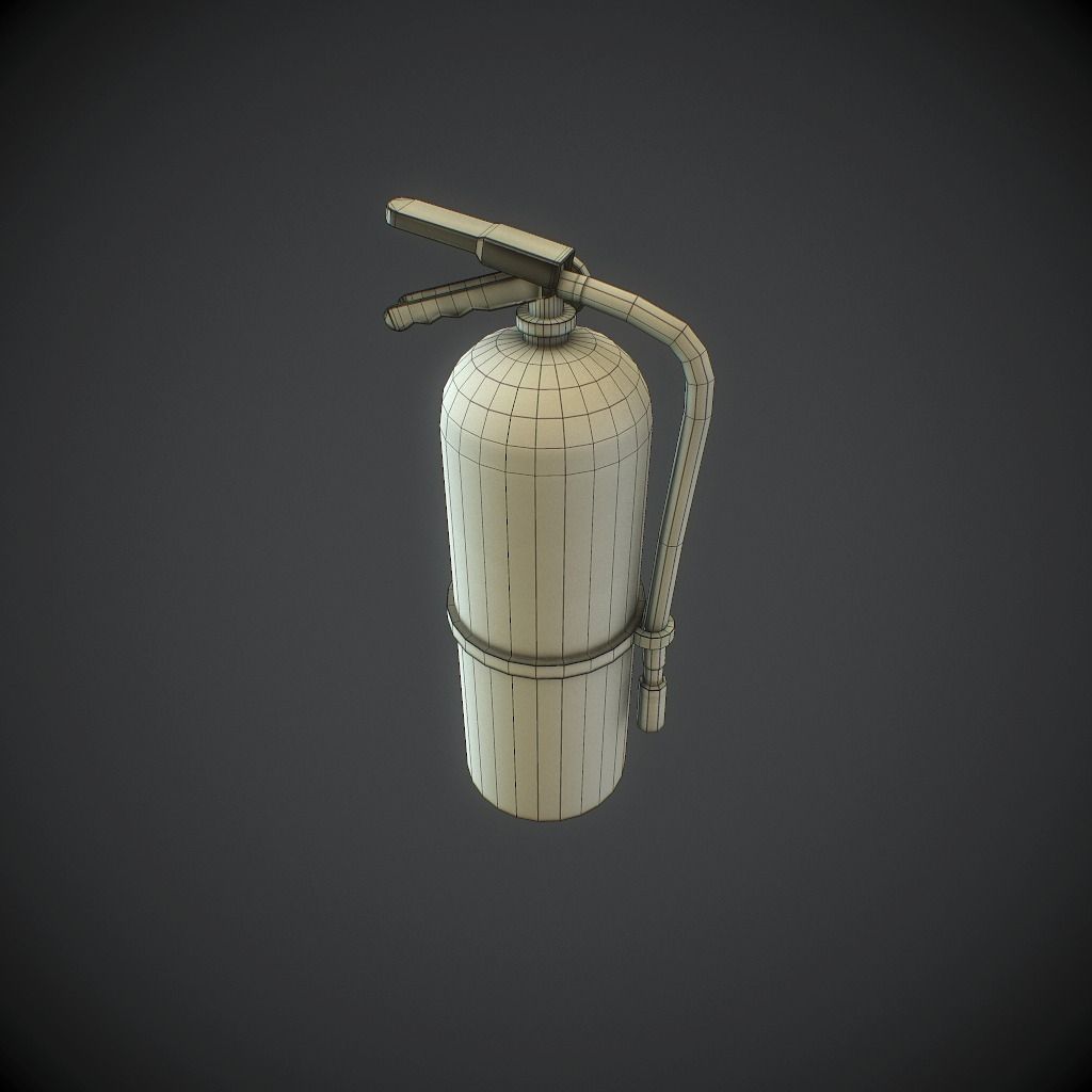 Fire extinguisher pbr Low-poly 3D model_6