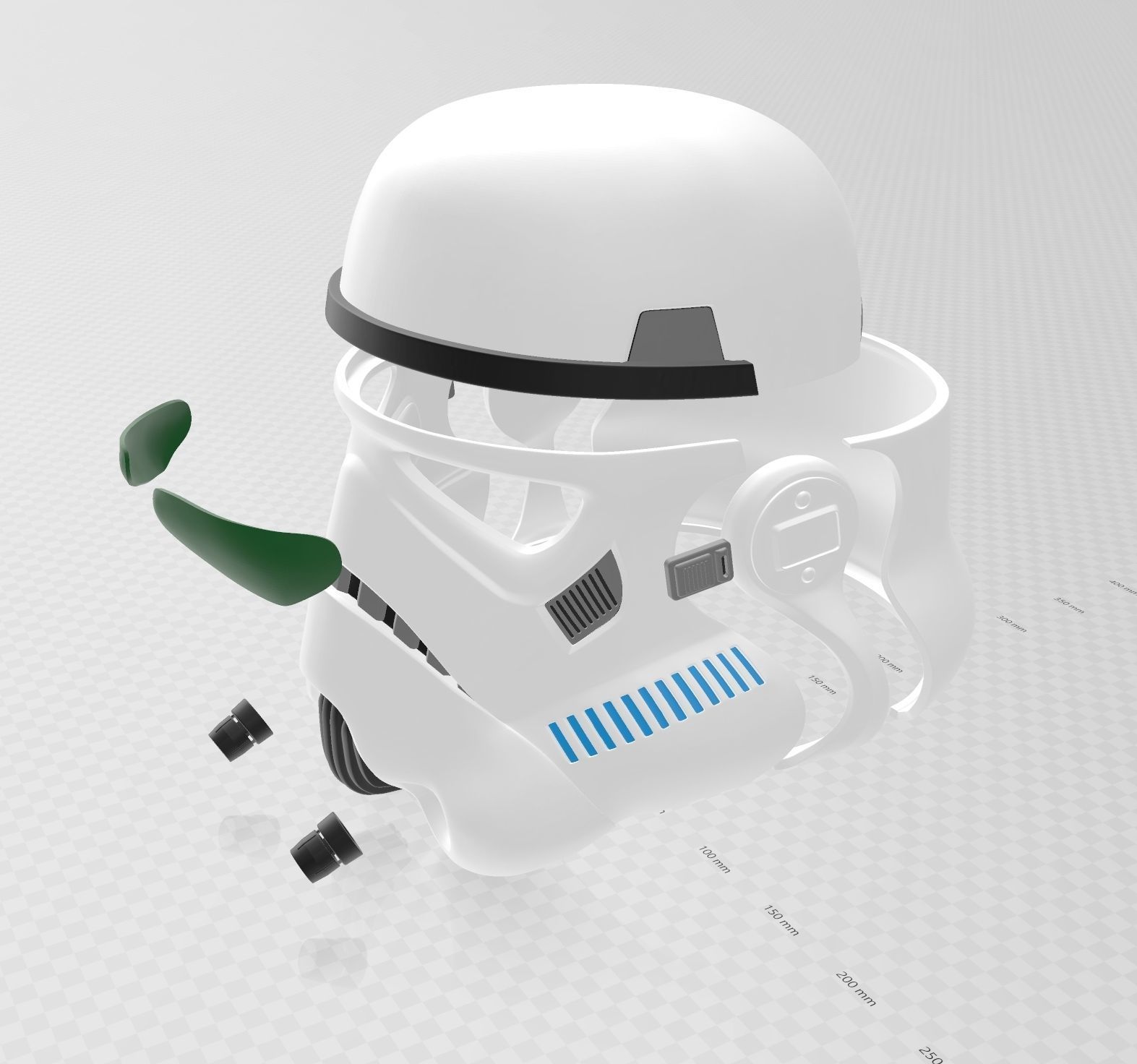 Star Wars Rogue One TK First Imperial Stormtrooper Helmet 3D print model_9