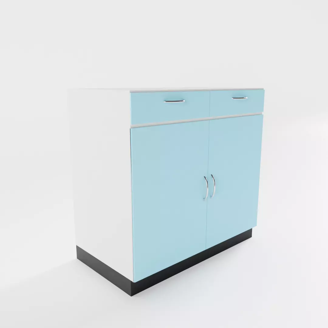 Vintage Kitchen Cabinet 3D model_0