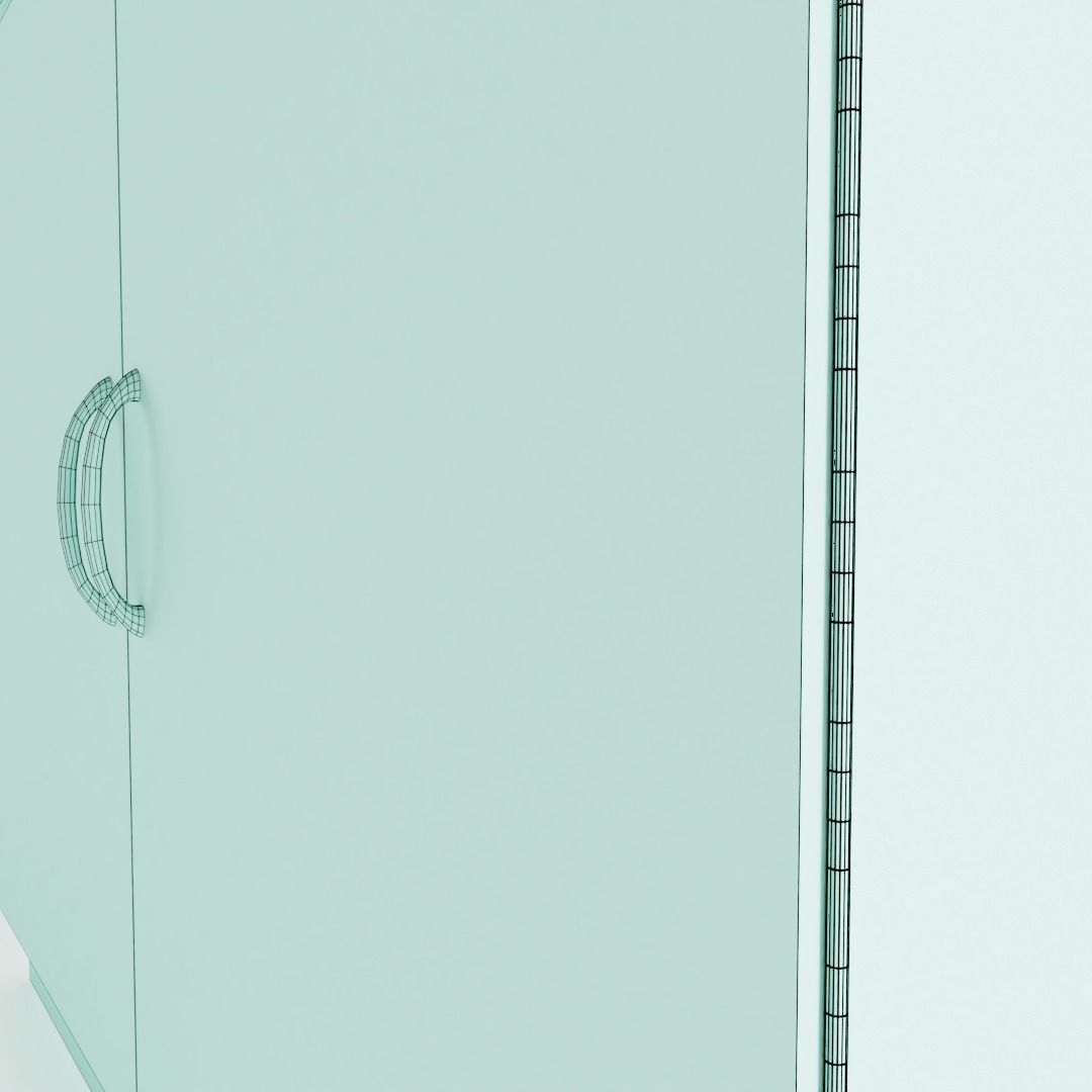 Vintage Kitchen Cabinet 3D model_4