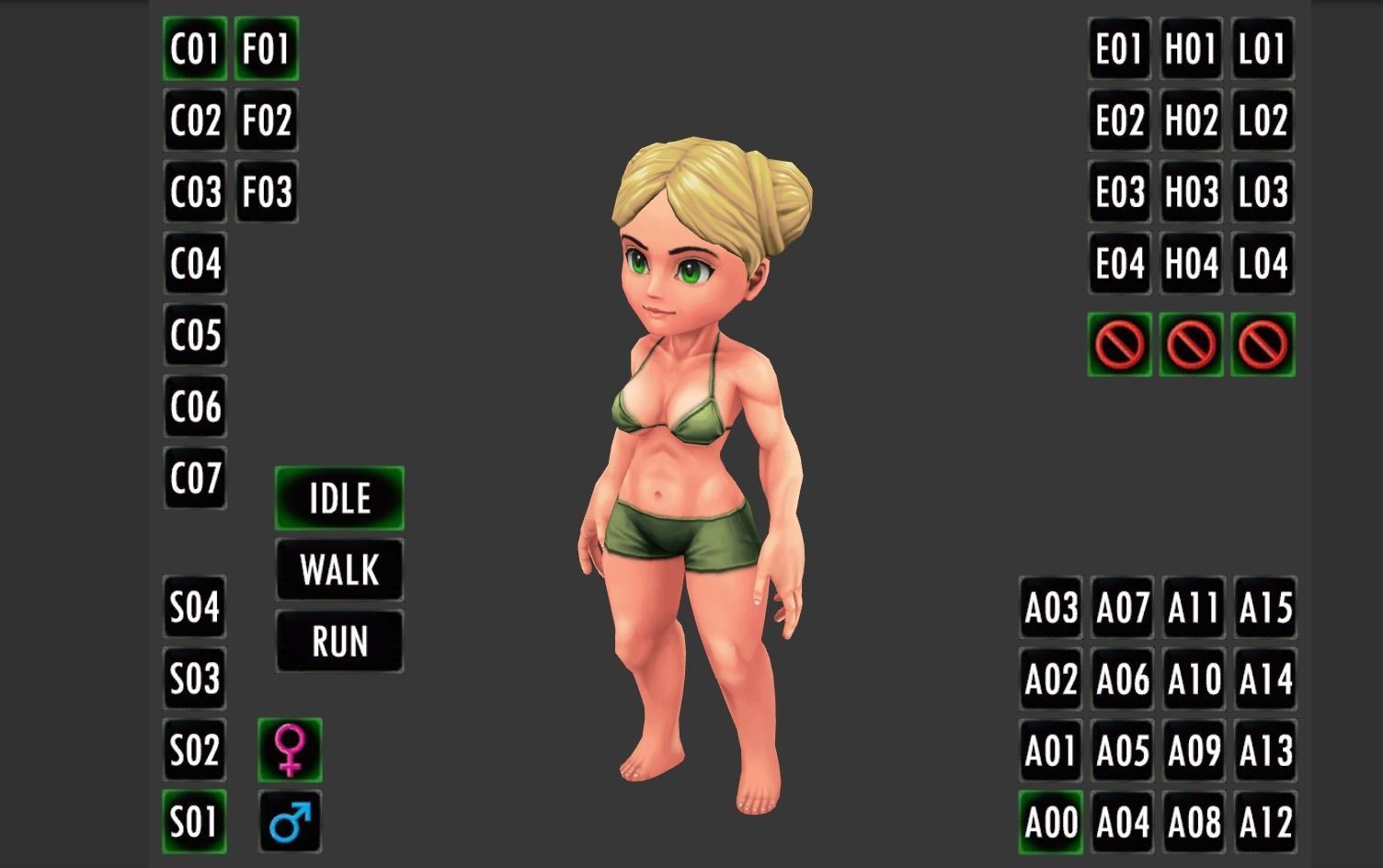 Modular character pack Low-poly 3D model_6