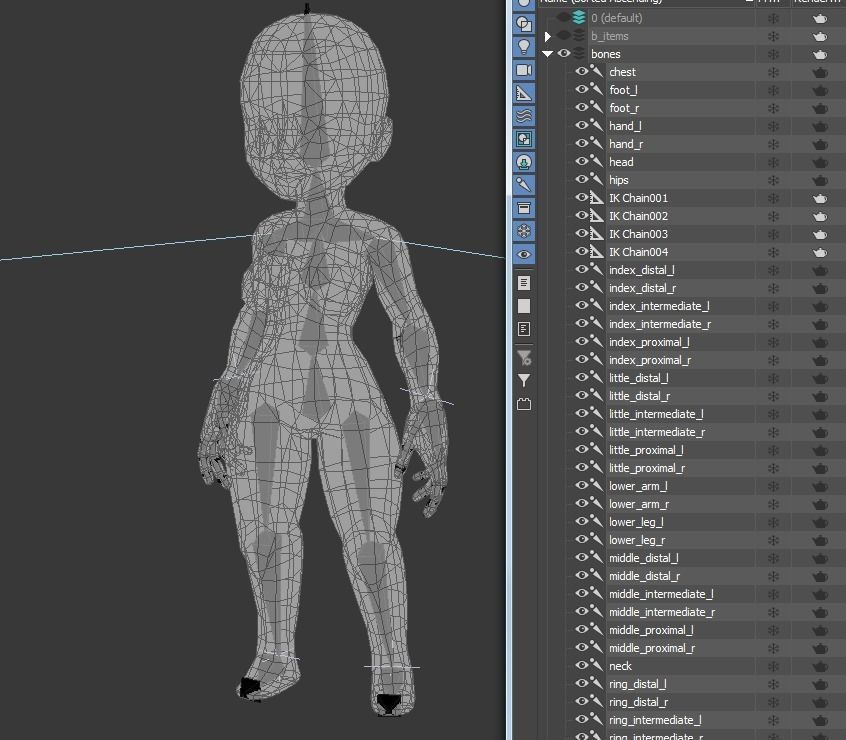 Modular character pack Low-poly 3D model_4