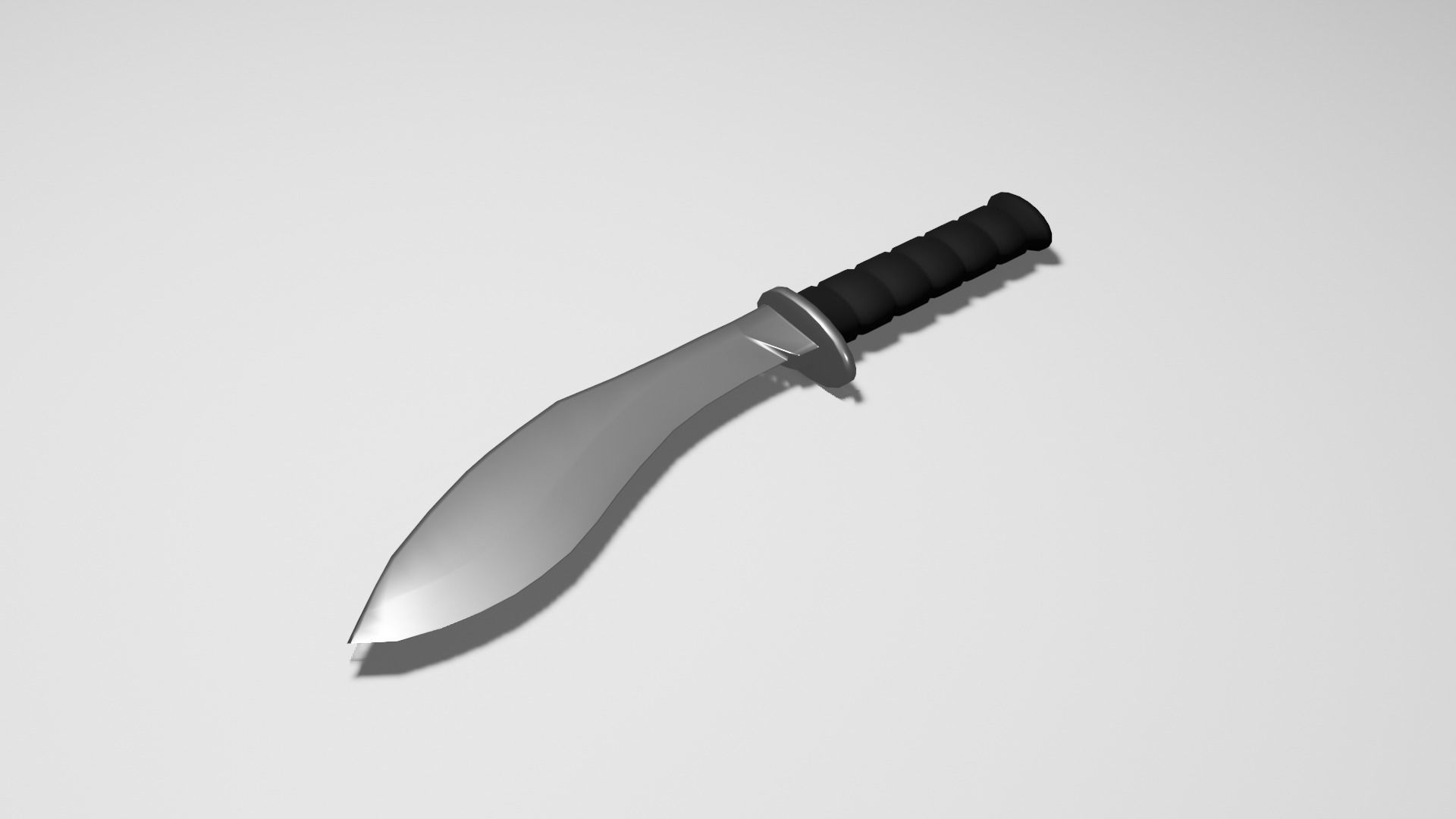 Knife - Kukri machete Low-poly 3D model_3